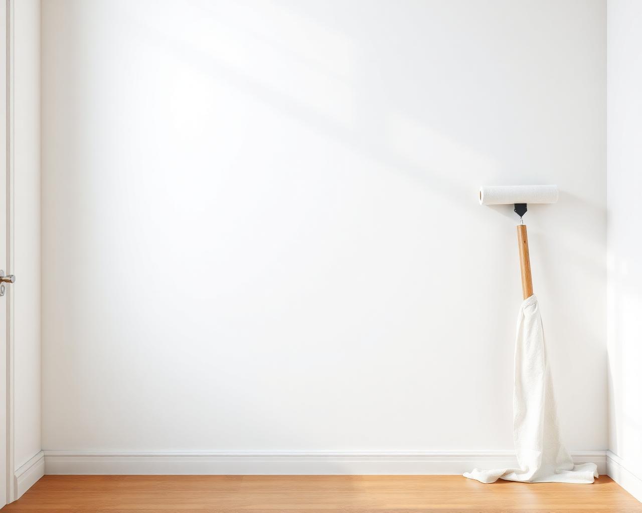 Frisch gestrichene glatte Innenwand